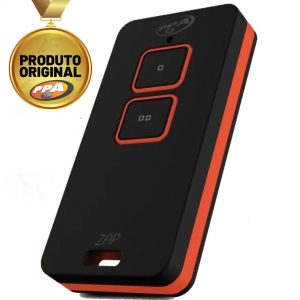 Controle Remoto Zap 2 Botões 433mhz Preto e Laranja