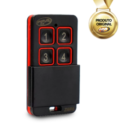 Controle Remoto P/ Automatizadores de Portão Zap 4 Botões Preto e Laranja PPA