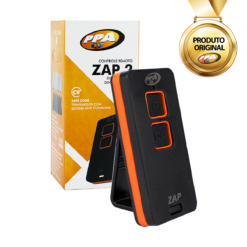 Controle Remoto P/ Automatizadores de Portão Zap 2 Botões Preto e Laranja PPA