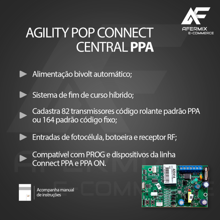 Agility Pops Central de Comando Agility POP Connect PPA – Afermix E-Commerce