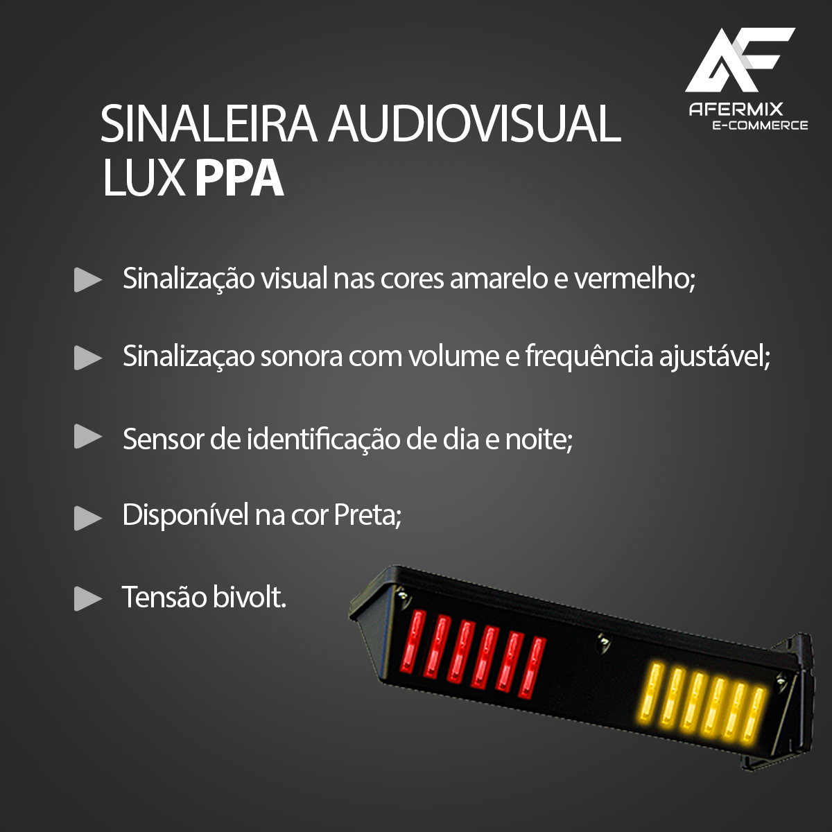 Sinaleira Lux PPA Para Saída de Veículos Com Som - Imagem 3