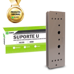 Suporte Pega Vidro U P/ Fechadura Eletroímã M150 e Bonna Ipec