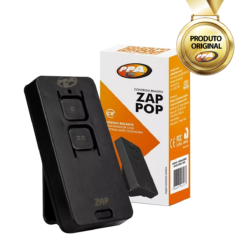 Controle Remoto P/ Automatizadores de Portão Zap POP 2 Botões Preto PPA