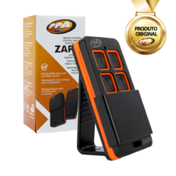 Controle Remoto P/ Automatizadores de Portão Zap 4 Botões Preto e Laranja PPA
