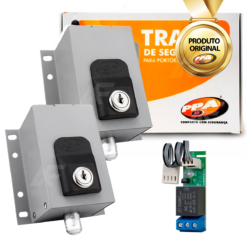 Kit 2 Travas Eletromagnéticas Dog Steel Custom + Módulo Relé PPA