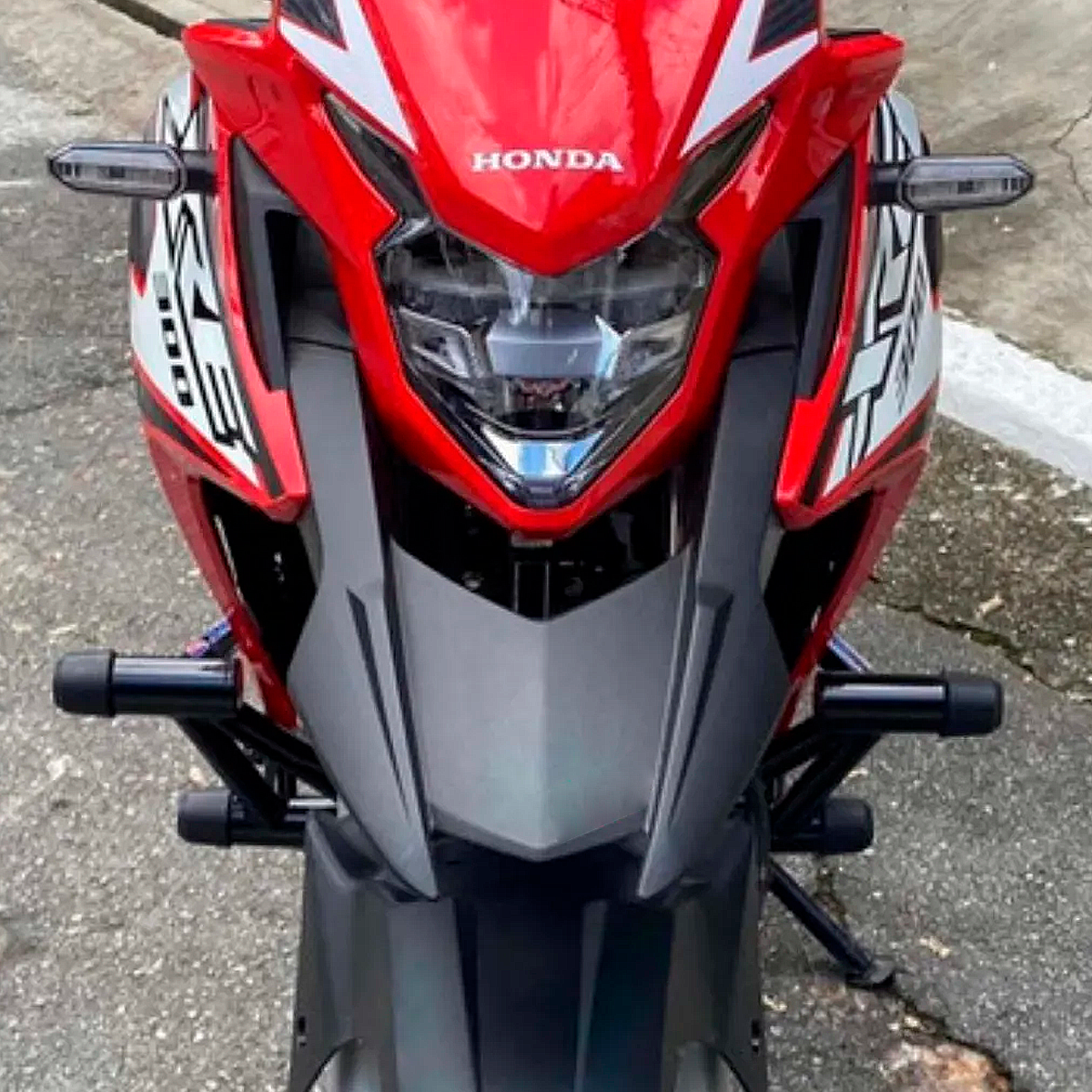 Protetor De Carenagem Xre300 Honda Preto Brilho Stunt Race - Imagem 4