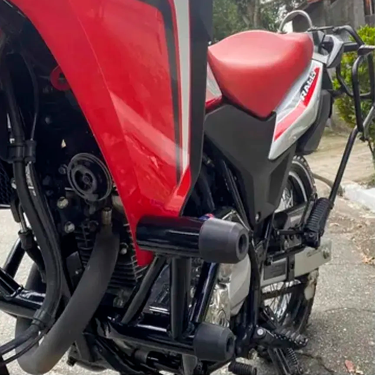 Protetor De Carenagem Xre300 Honda Preto Brilho Stunt Race - Imagem 5