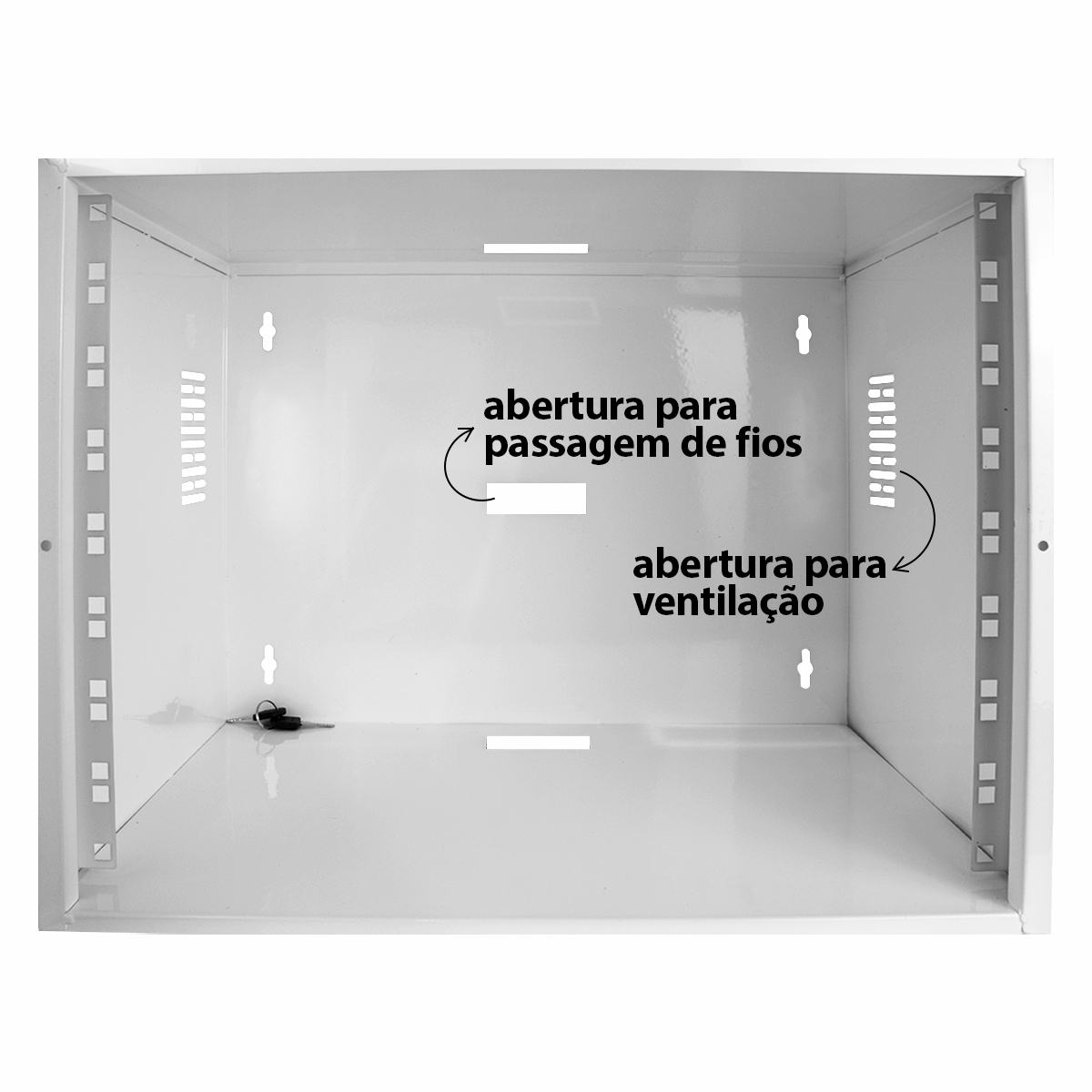 Caixa Rack Metálica 350mm Com Chaves Para DVR - Imagem 18