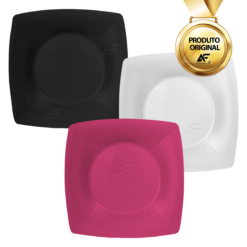 Prato Plástico Quadrado Várias Cores