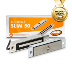 Fechadura Eletroimã Slim 50 12v P/ Portas Sociais 50kg PPA