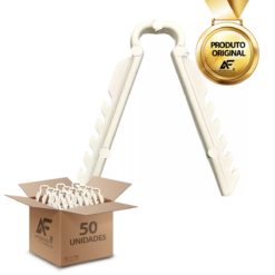 Kit 50un Fixadores de Plástico P/ Fios e Cabos 4mm