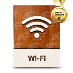 Placa de Sinalização Wifi de Internet Wireless MDF