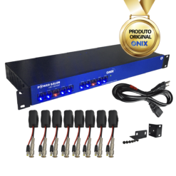 Rack Organizador Balun 8 Canais + Fonte Preto