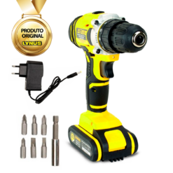 Parafusadeira e Furadeira 3/8" PFL12v + Acessórios Lynus