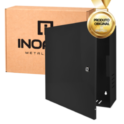 Kit 2 Racks Caixa Metálica Vertical Parede DVR CFTV