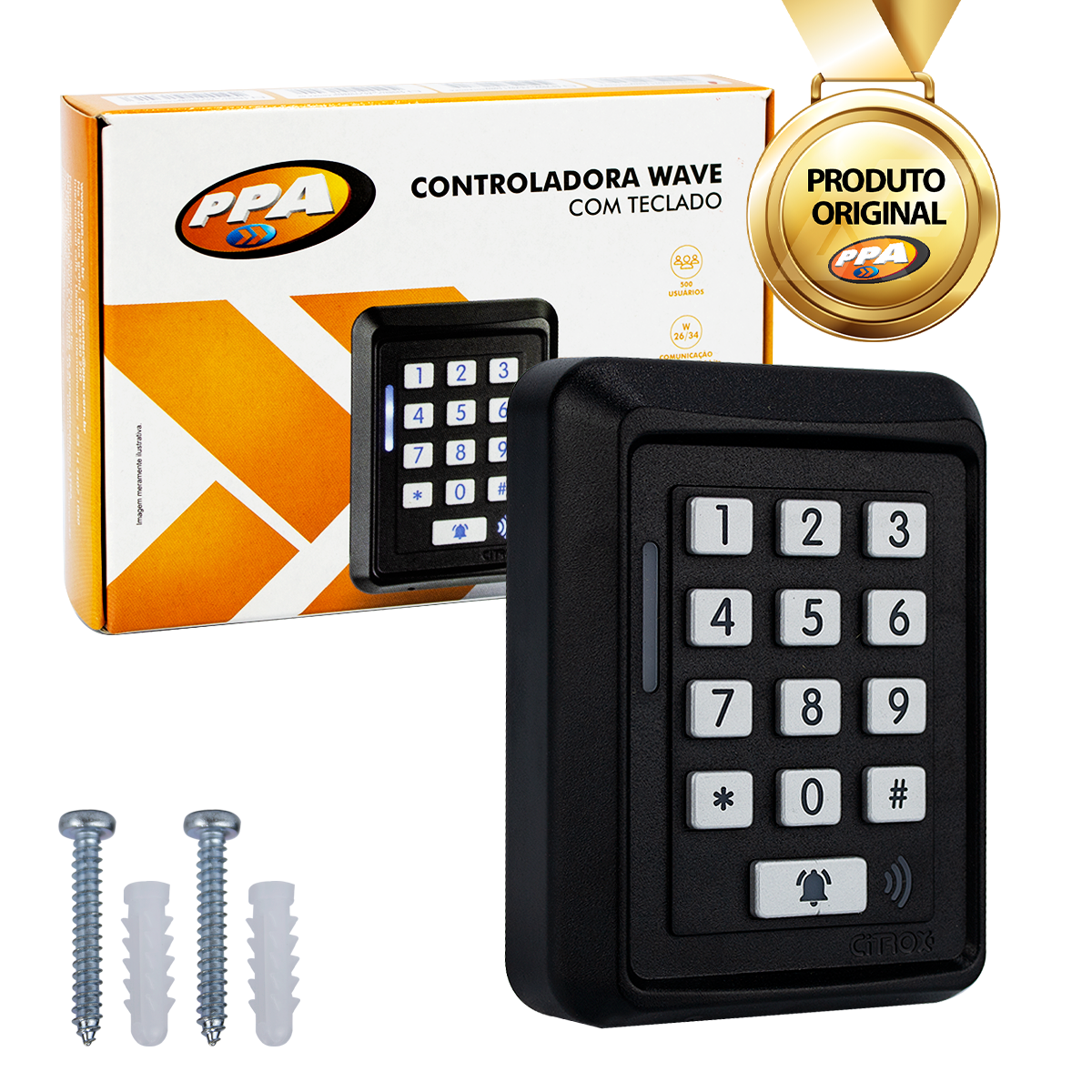 Teclado De Acesso 125khz Wave IP66 Retroiluminado Preto PPA