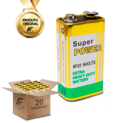 Kit 20 unidades de Baterias Retangular 9V