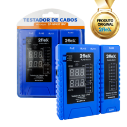 Testador De Cabo Rj45 E Rj11 + Voltímetro 2Flex
