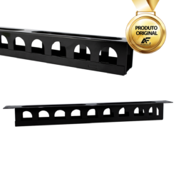 Organizador De Cabos Horizontal P/ Rack Padrão Aço Carbono