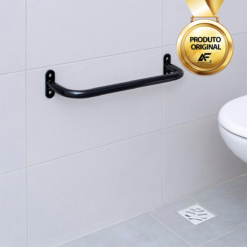 Barra De Apoio 43cm Aço Carbono Preto