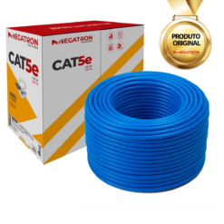 Cabo De Rede 100% Cobre Cat5e U/utp Megatron 305m Azul