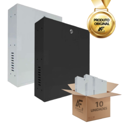 Kit 10 Racks Caixa Metálica Vertical Parede DVR CFTV