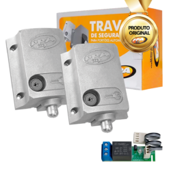 Kit 2 Travas Eletromecânicas Dog Universal + Módulo Temporizador PPA