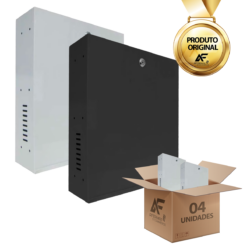 Kit 4 Racks Caixa Metálica Vertical Parede DVR CFTV