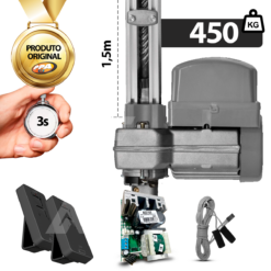 Kit Automatizador Basculante Penta JetFlex 1/2HP 450Kg Trilho 1,5m PPA