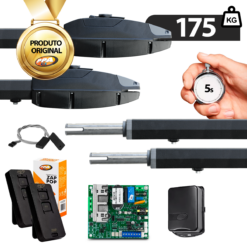 Kit Automatizador Pivotante Super Sk JetFlex Folha Dupla 175kg PPA