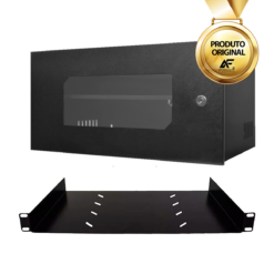 Mini Rack Organizador 5U DVR com Bandeja e Tampa