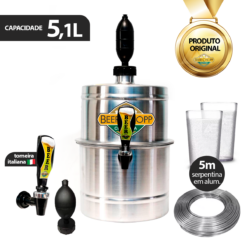 Chopeira Portátil 5,1L + 2 Copos Várias Cores