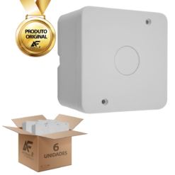 Kit 6 Caixas Proteção Instalação CFTV 9×5,5cm