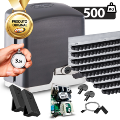 Kit Automatizador Deslizante Rio 500Kg Jetflex + 8m Cremalheira PPA