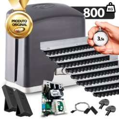 Kit Automatizador Deslizante Rio 800kg Jetflex + 8m Cremalheira PPA