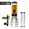 Torre De Chopp Portátil Com Alça e Base Giratória 2L + Refis