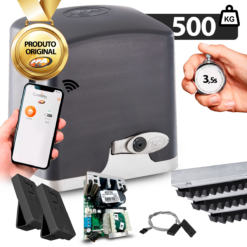 Kit Automatizador Deslizante Rio 500Kg Jetflex Bivot + WiFi App PPA