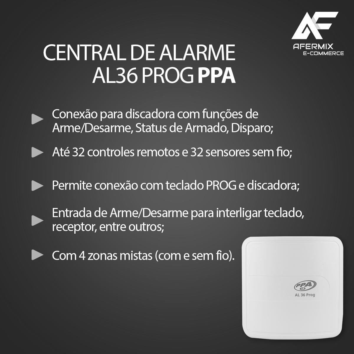 Central de Alarme AL 36 PROG Arme/Desarme PPA - Imagem 3