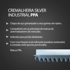 Barra de Cremalheira Silver Nylon Industrial 1,5m PPA - Imagem 3