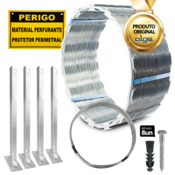 Kit Concertina 30cm P/ Muro Espiral Rolo 10m