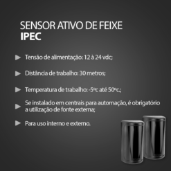 Alternative view of Sensor Ativo Barreira Fotocélula IPEC de 30m