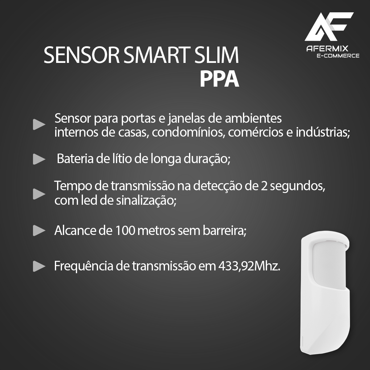 Sensor de Movimento Smart Slim Portas e Janelas Sem Fio PPA - Imagem 3