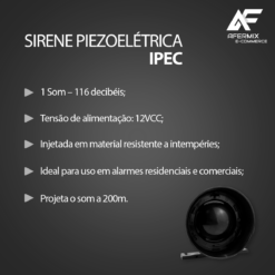 Alternative view of Sirene Piezoelétrica 116db P/ Alarmes IPEC