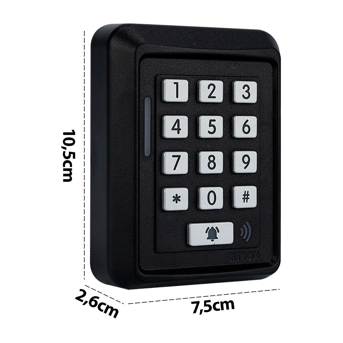 Teclado De Acesso 125khz Wave IP66 Retroiluminado Preto PPA - Imagem 4