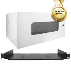 Mini Rack Organizador 5U DVR com Bandeja e Tampa