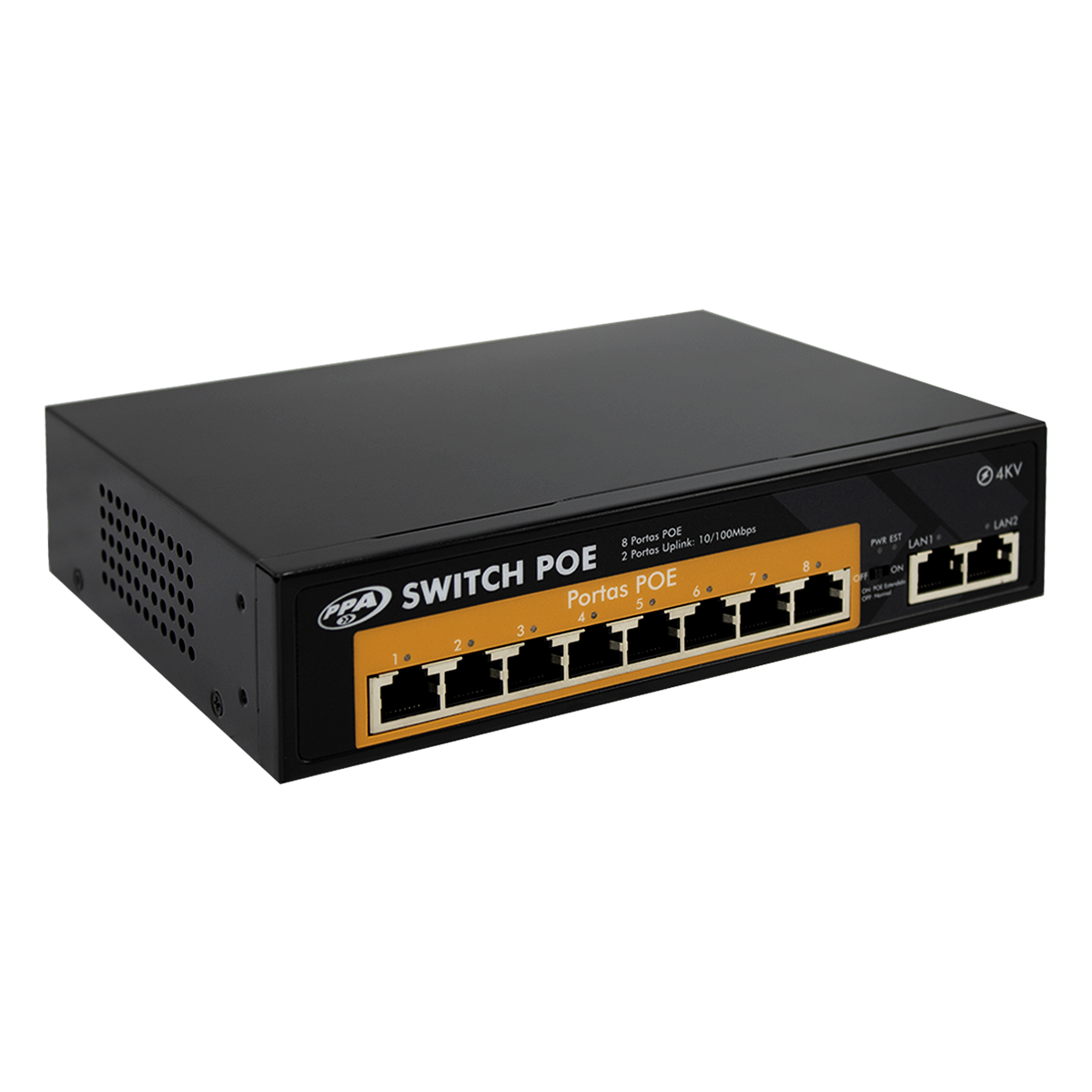 Switch Poe de 8 Portas 120W PPA - Imagem 9