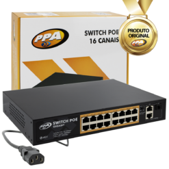 Switch Poe de 16 Portas 120W PPA