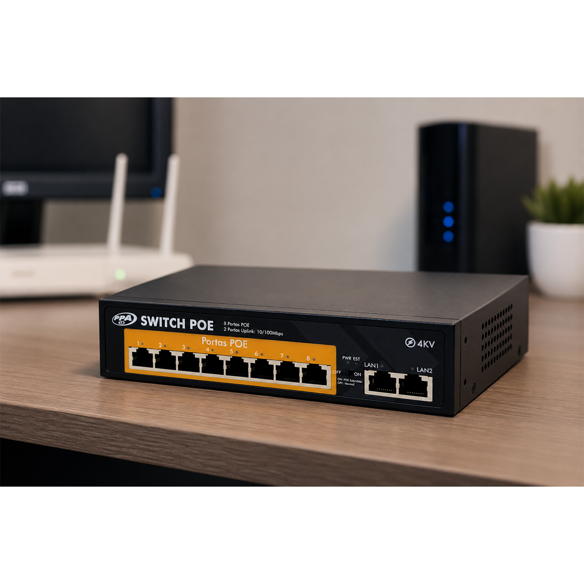 Switch Poe de 8 Portas 120W PPA - Imagem 13