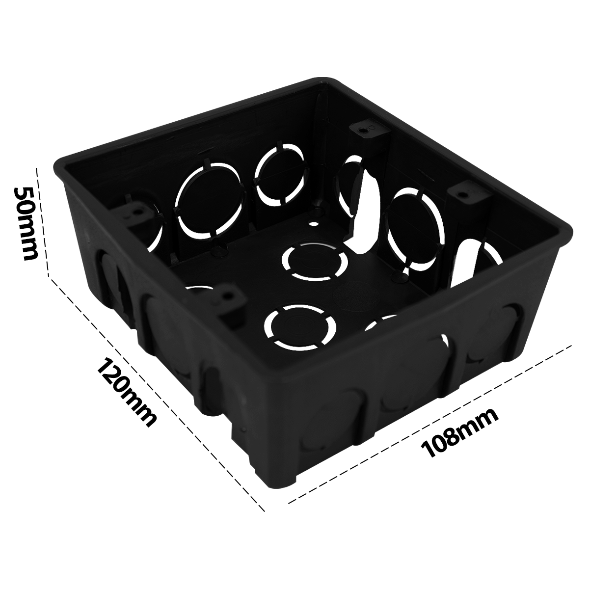 Kit de Caixas De Embutir 4x4 Preta - Imagem 3