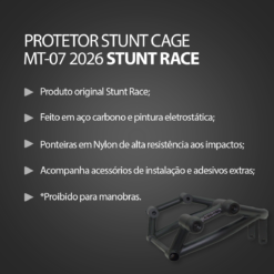Alternative view of Protetor MT07 Ano 2026 Stunt Race Preto Fosco
